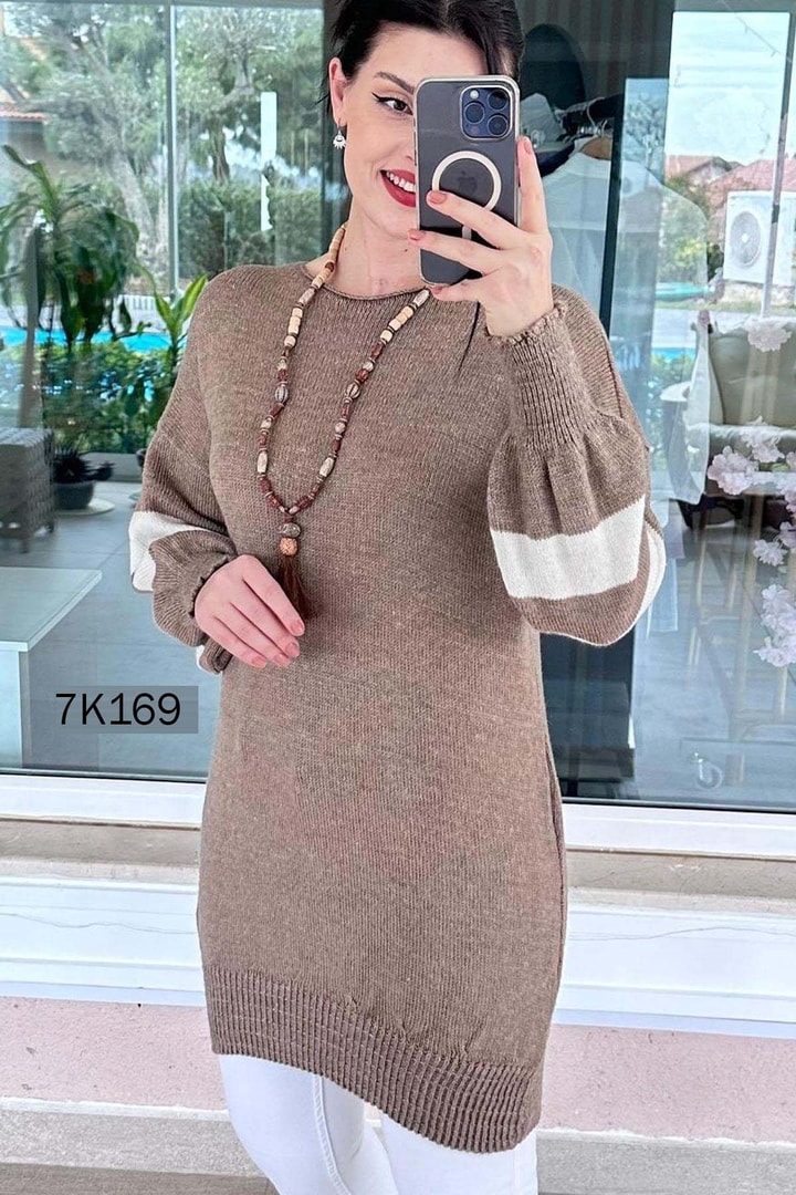 Kayık Yaka Triko Tunik