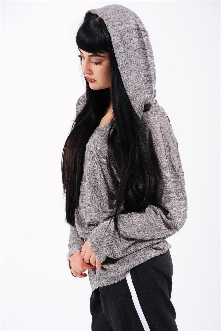 Kırçıllı Kapşonlu Sweat