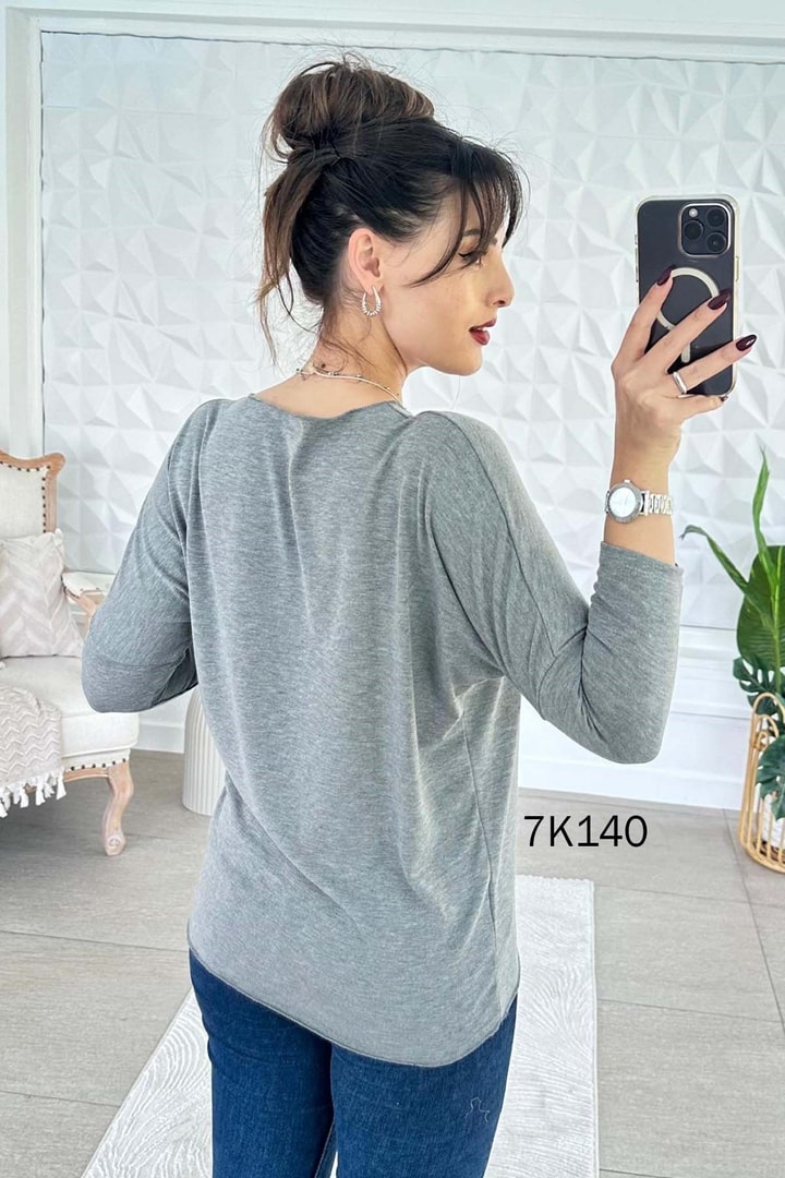 Kolye Hediyeli Kaşmir Bluz