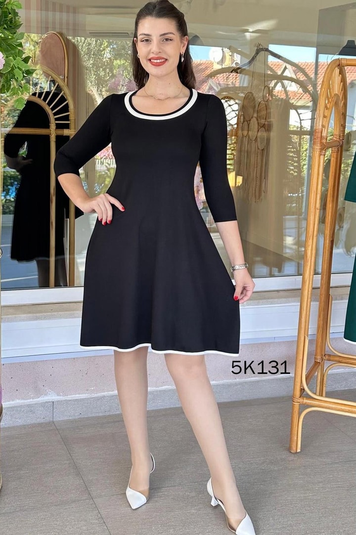 Kristal Kumaş Biyeli Elbise