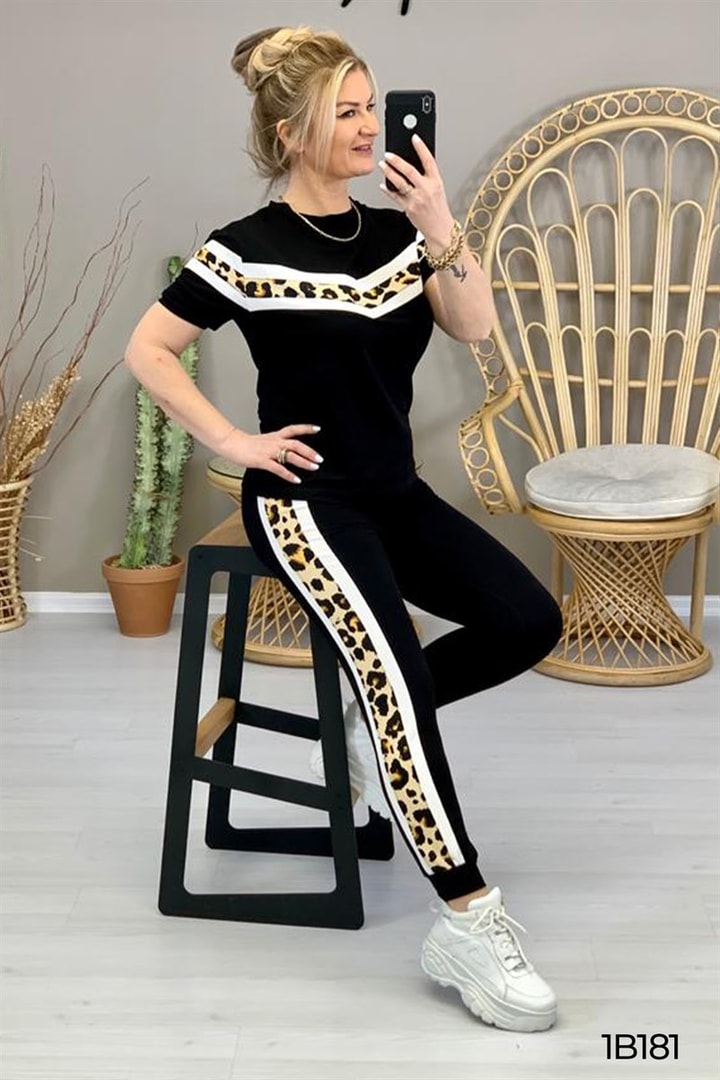 Leopar Desenli Eşofman Takımı