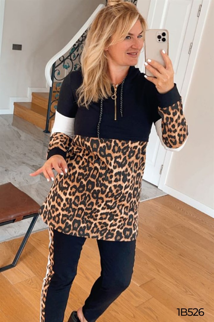 Leopar Desenli Eşofman Takımı