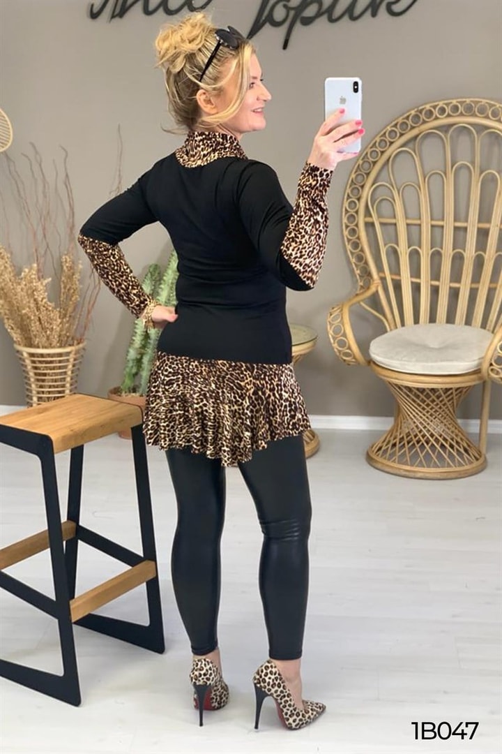 Leopar Desenli Tunik
