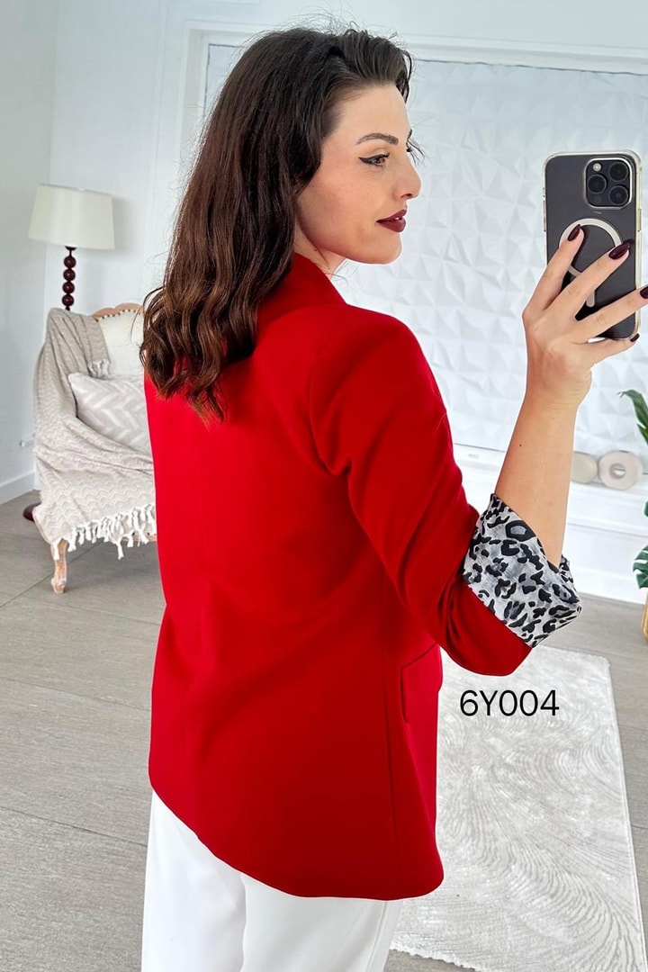 Leopar Garnili Ceket