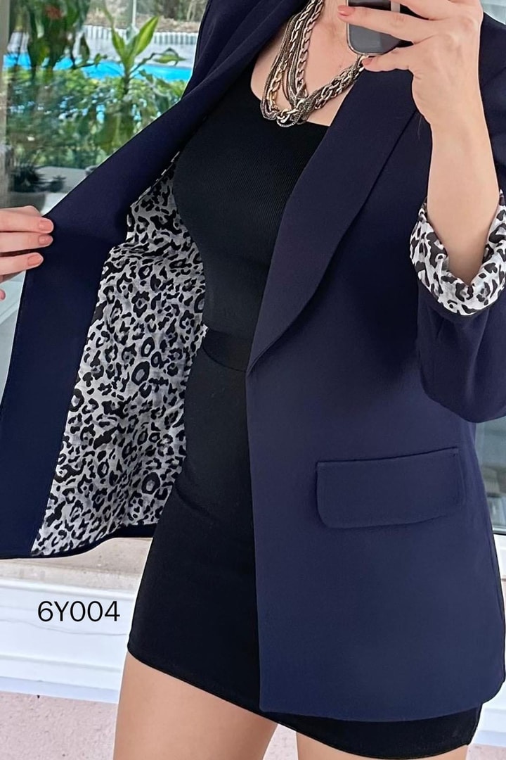 Leopar Garnili Ceket