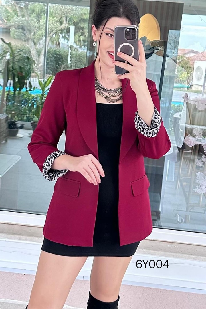 Leopar Garnili Ceket