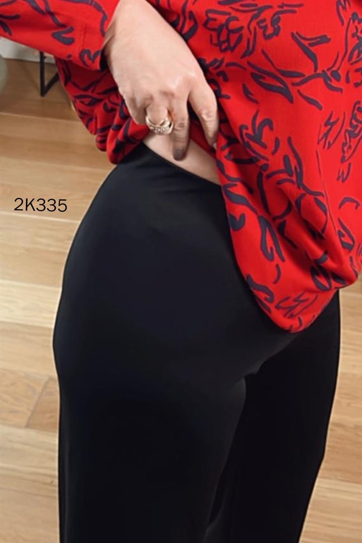 Likralı Buzi Kumaş Bol Paça  Pantolon