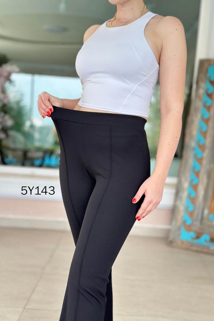 Likralı Çimalı Pantolon Tayt