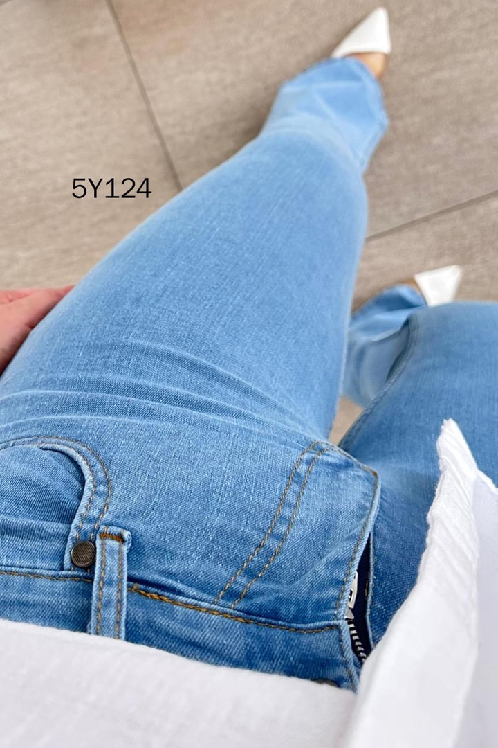 Likralı İspanyol Paça Kot Pantolon