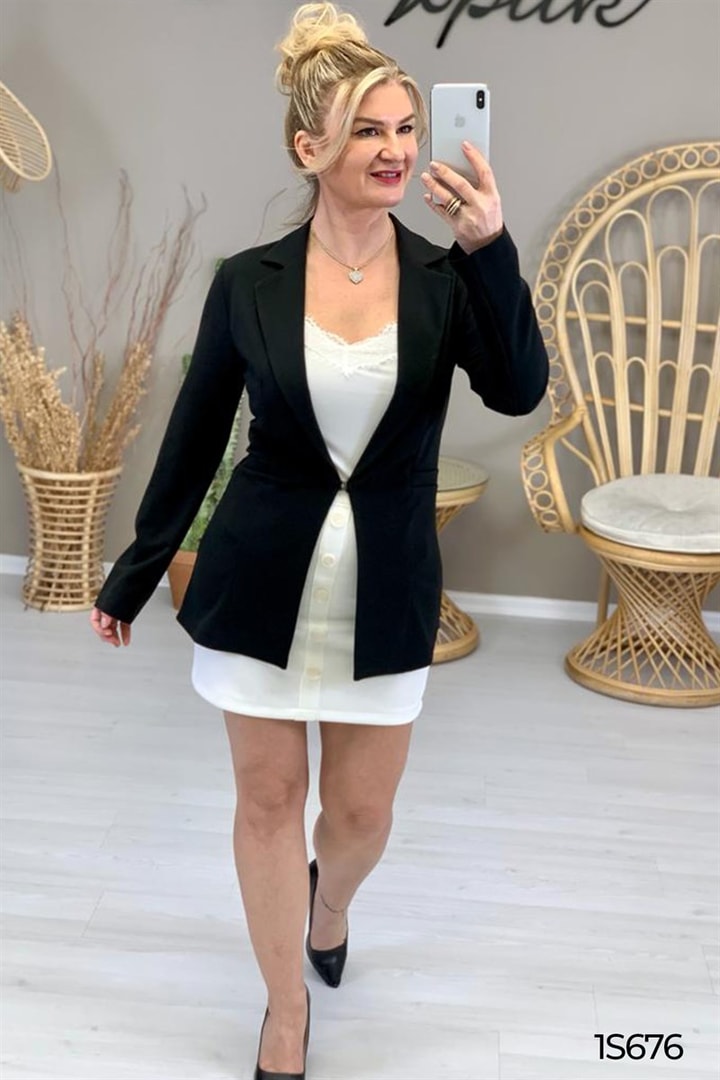Likralı Kumaş Blazer Ceket