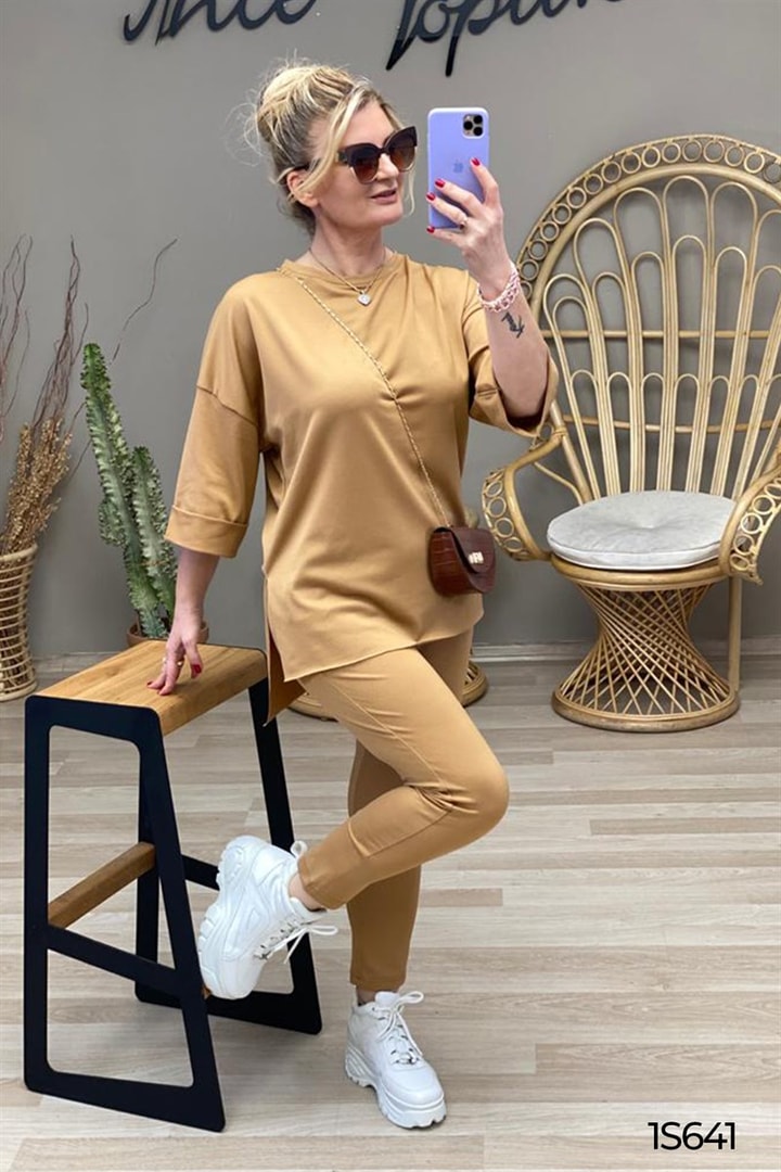Likralı Tunik 2li  Takım