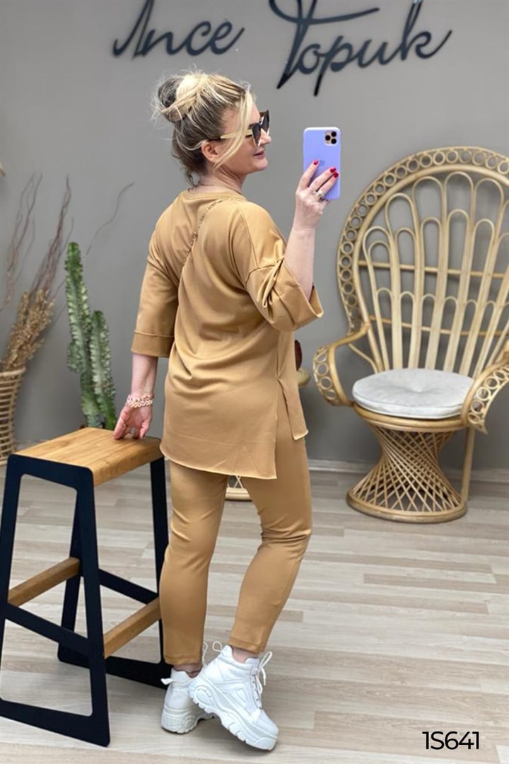 Likralı Tunik 2li  Takım