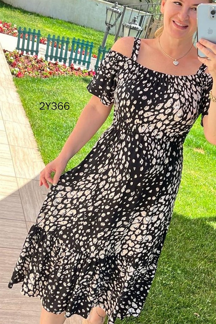 Madonna Yaka Askılı Elbise