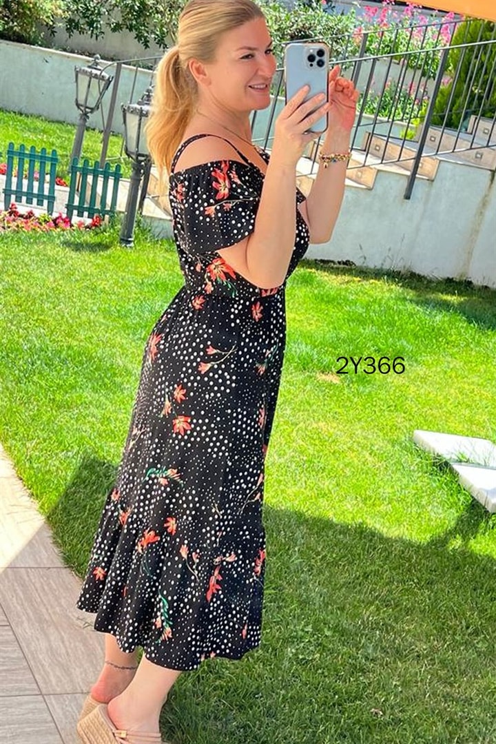 Madonna Yaka Askılı Elbise