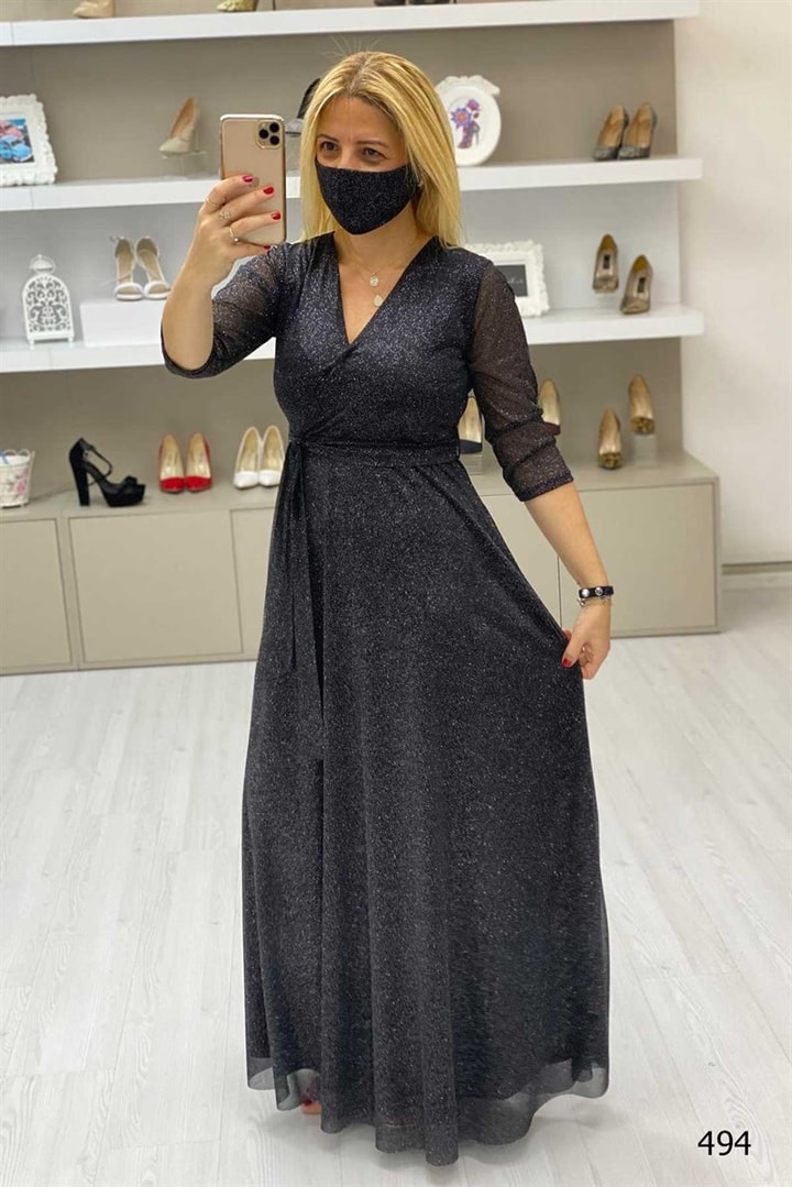 Maske Hediyeli Elbise