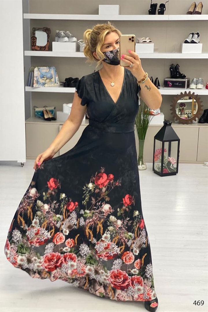 Maske Hediyeli Elbise
