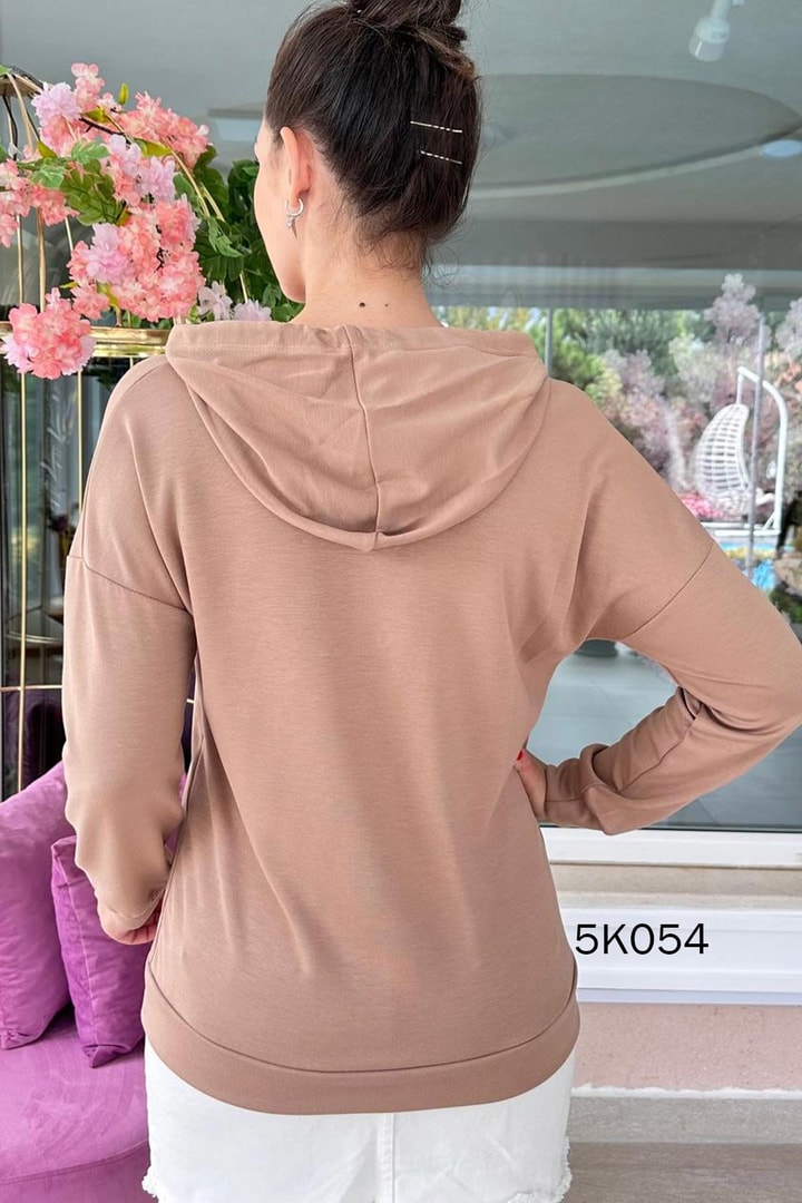 Modal Kumaş Kapşonlu Sweat
