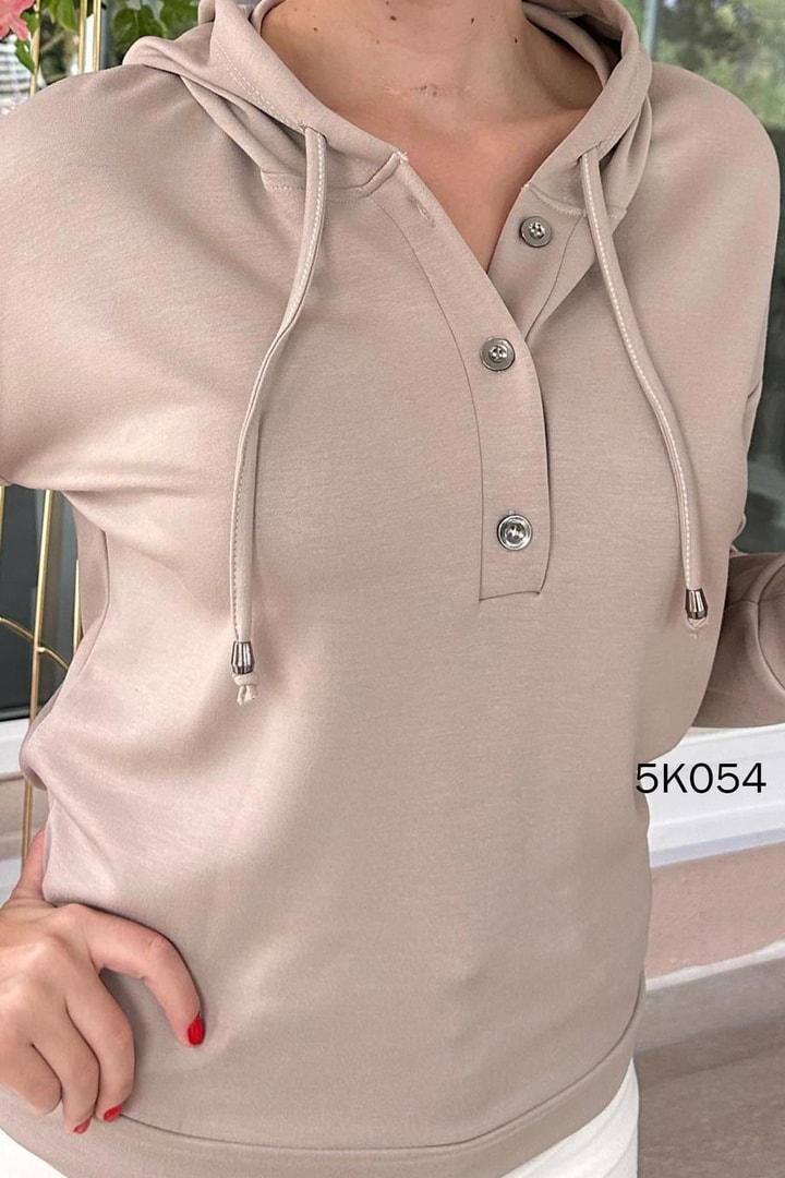 Modal Kumaş Kapşonlu Sweat