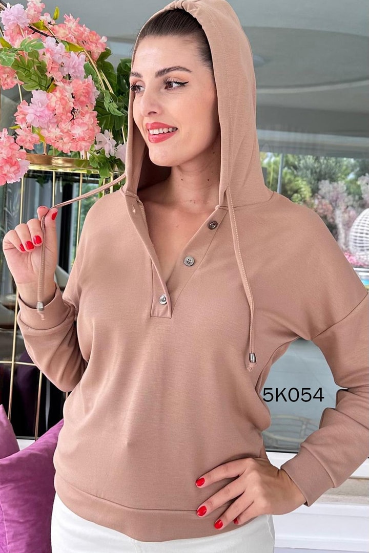 Modal Kumaş Kapşonlu Sweat