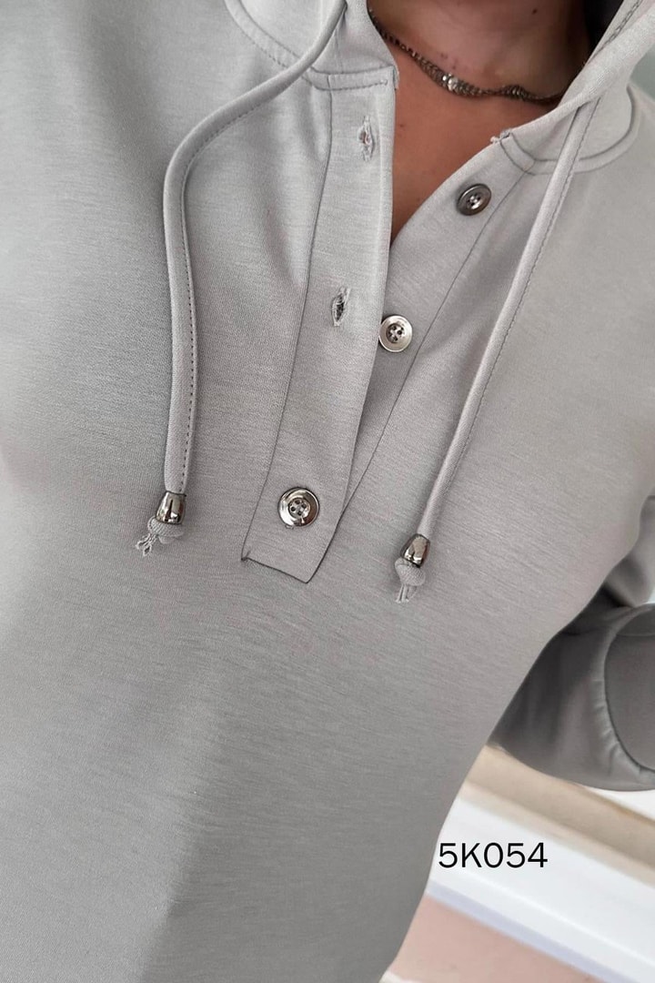 Modal Kumaş Kapşonlu Sweat
