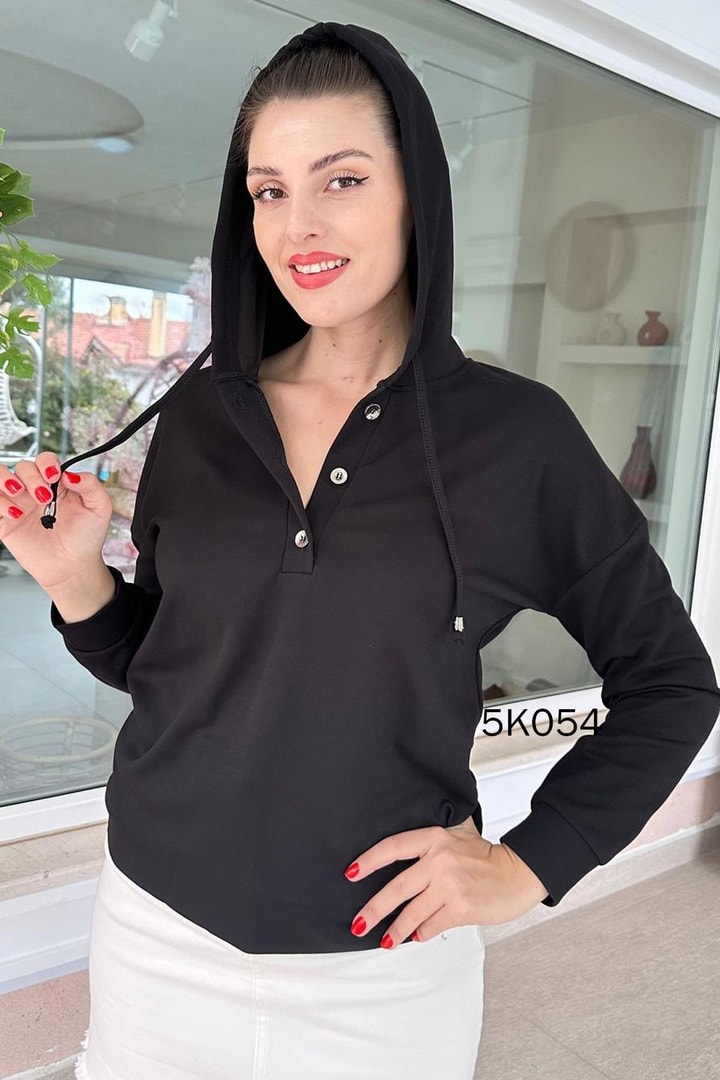 Modal Kumaş Kapşonlu Sweat