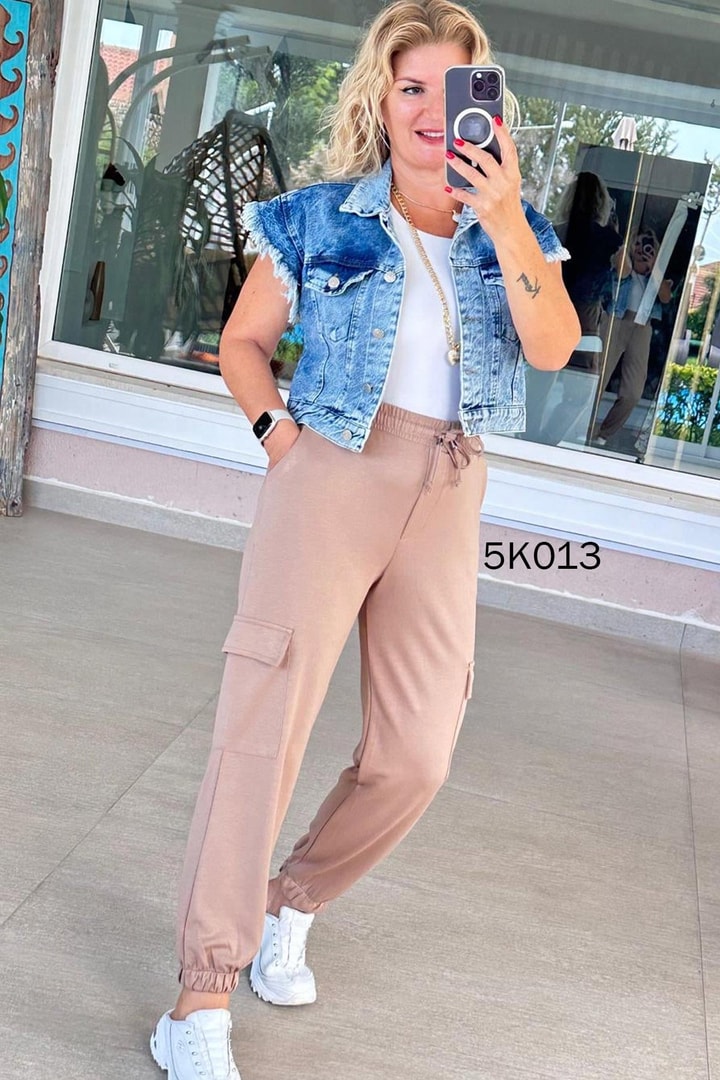 Modal Kumaş Kargo Cepli Eşofman Altı