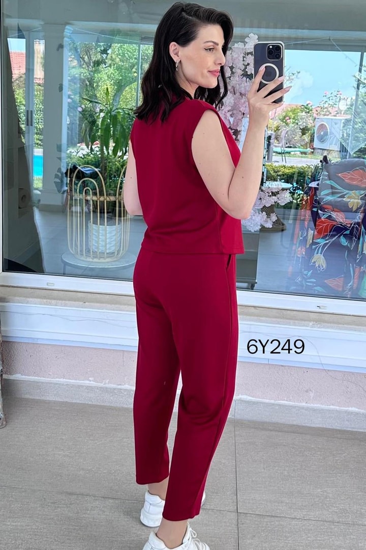 Modal Kumaş Yelekli Takım