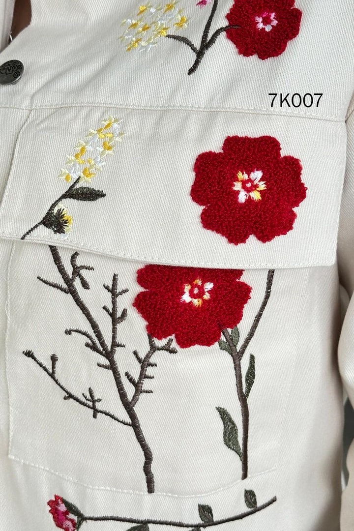 Nakışlı Gabardin Ceket