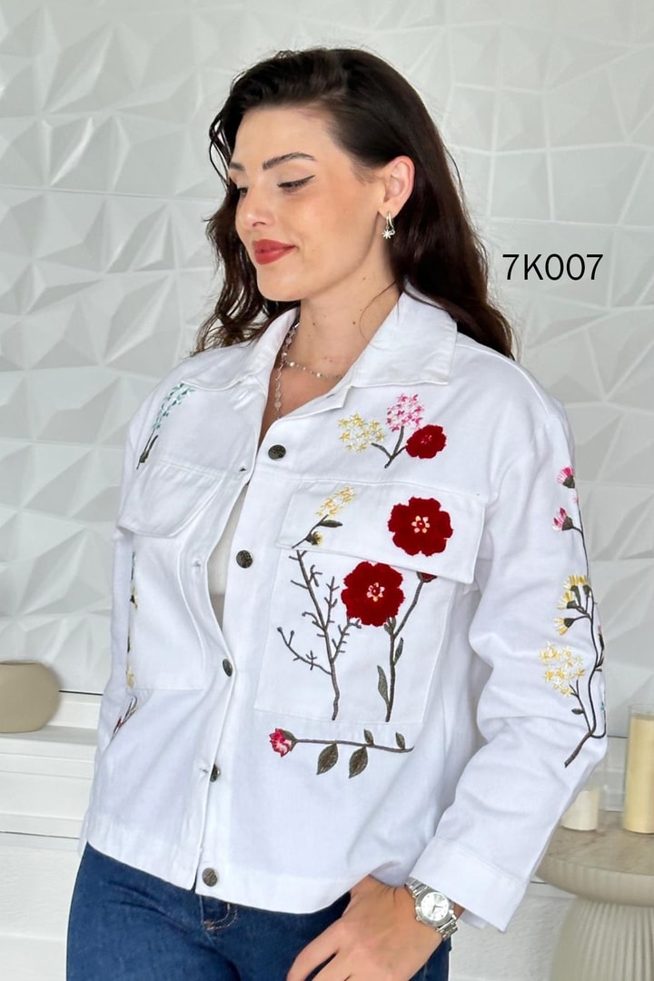 Nakışlı Gabardin Ceket