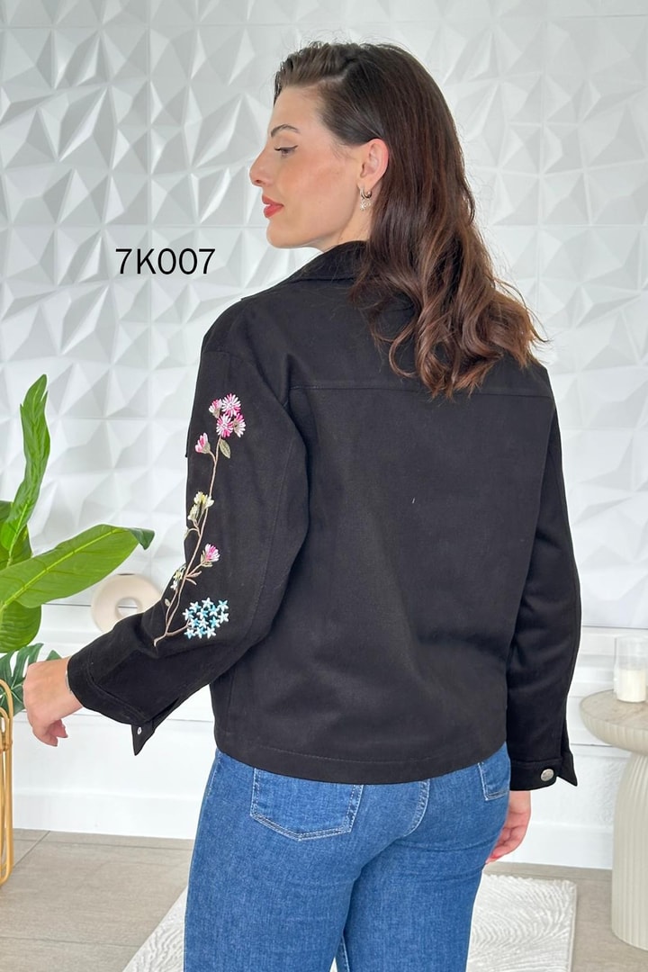 Nakışlı Gabardin Ceket