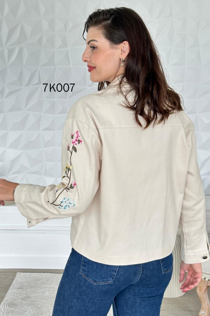 Nakışlı Gabardin Ceket