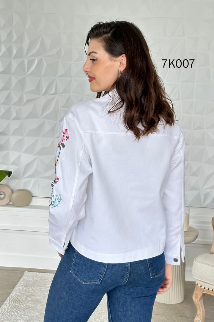 Nakışlı Gabardin Ceket