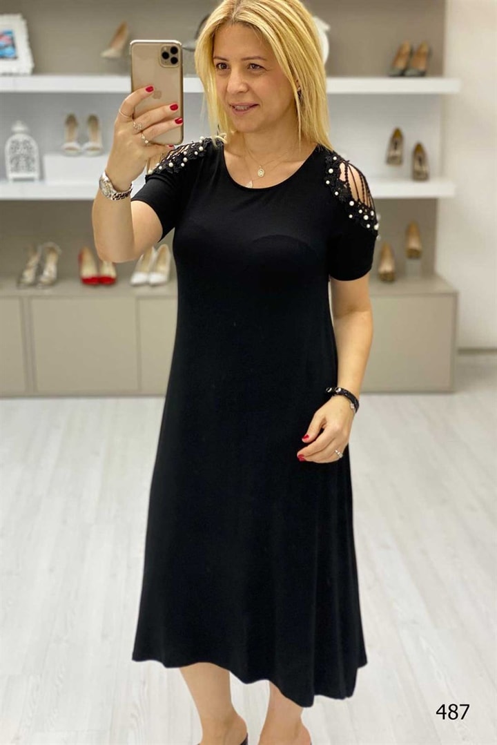 Omuz İncili Elbise
