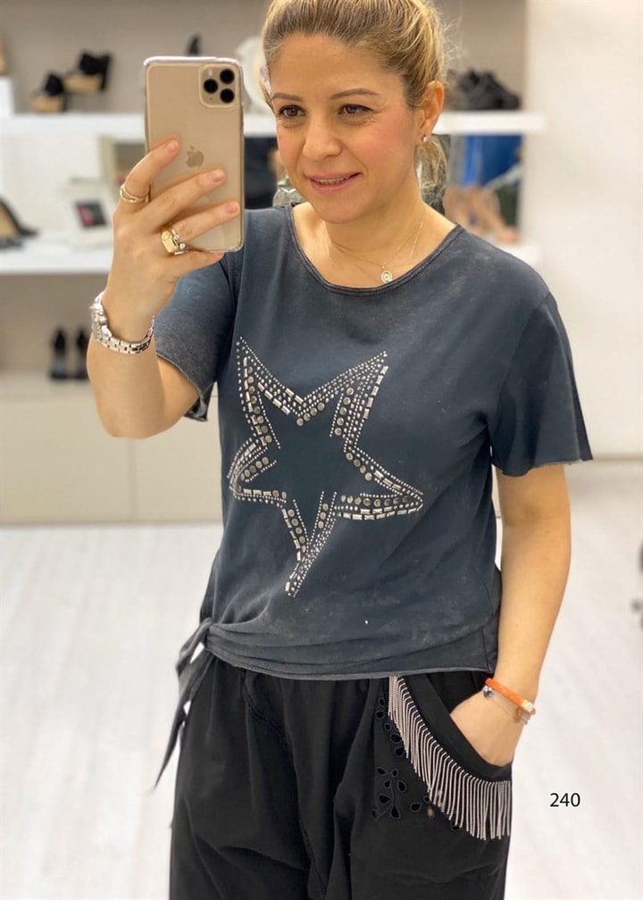 Önden Baglamalı Tshirt