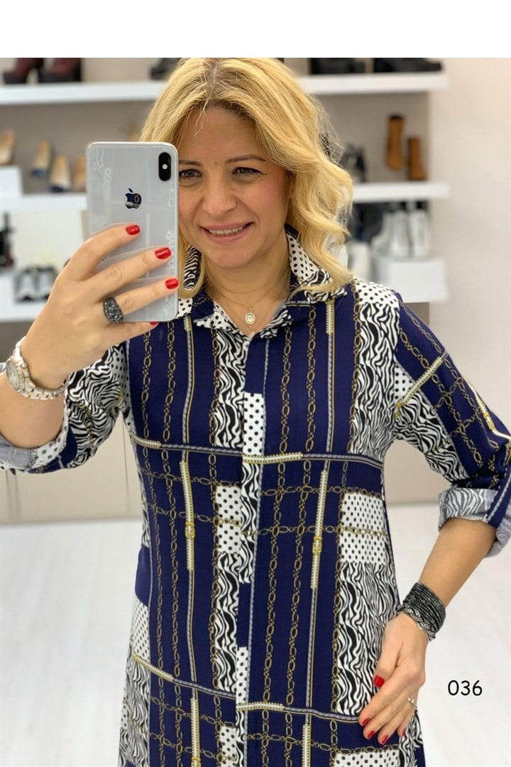 Önden Düğmeli Elbise