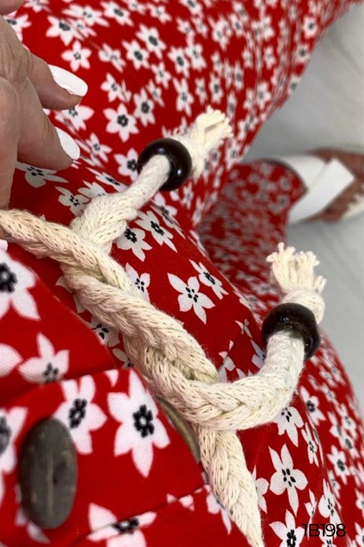 Önden Düğmeli Sıfır Kol Beli Lastikli Tulum