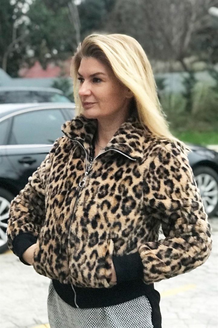 Pelus Leopar Bomber Ceket