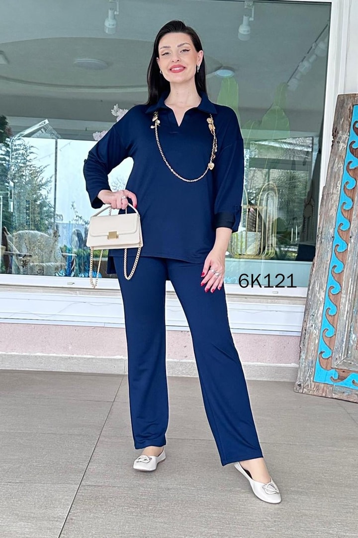 Polo Yaka Kristal 2 İplik Takım