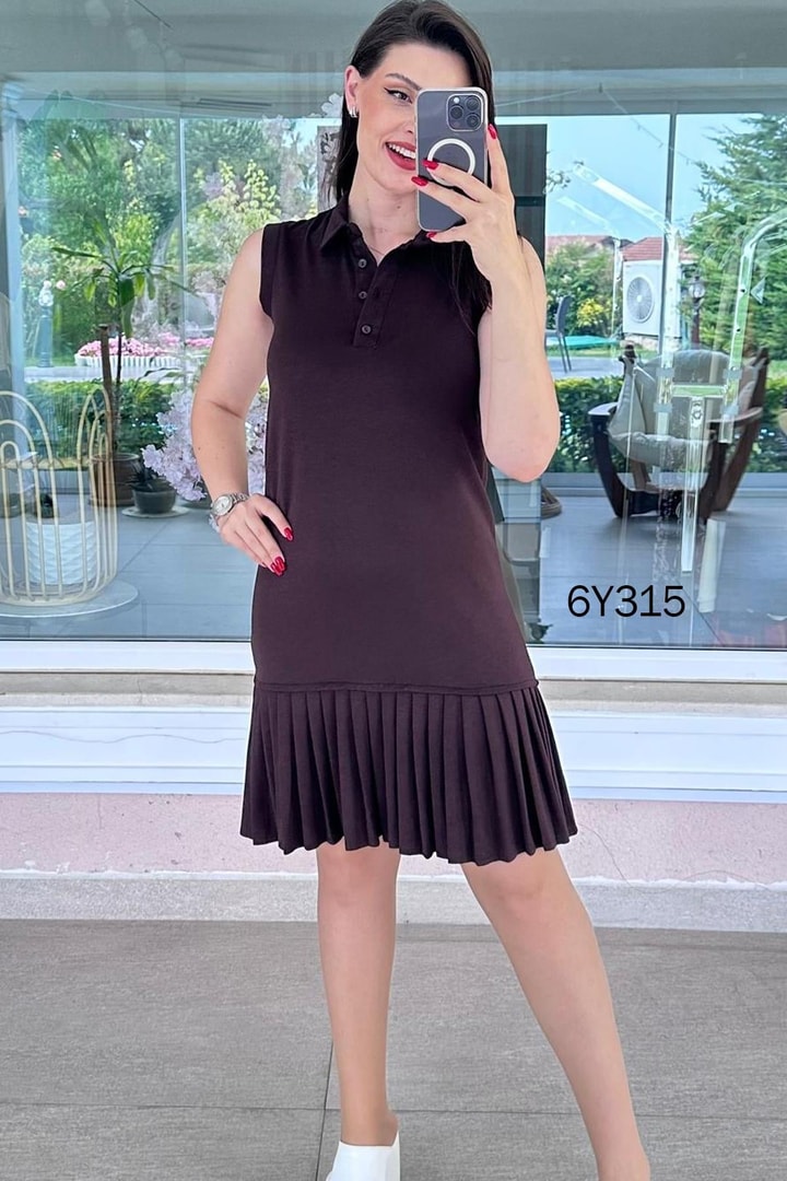 Polo Yaka Modal Elbise