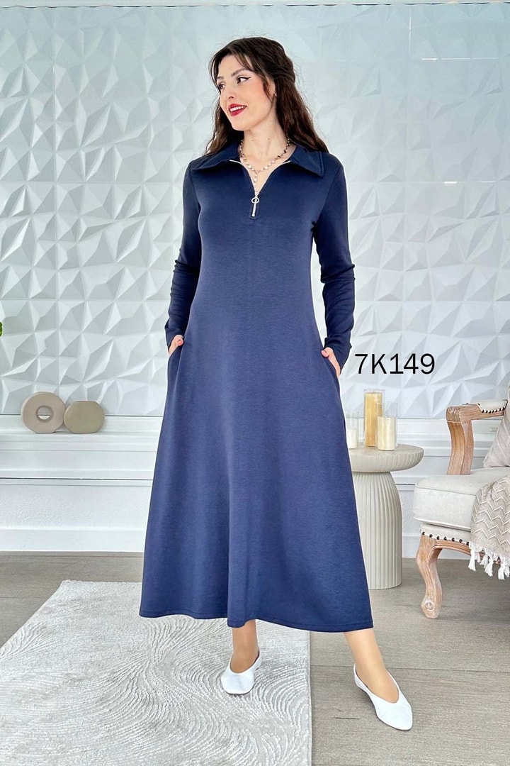 Polo Yaka Modal Elbise
