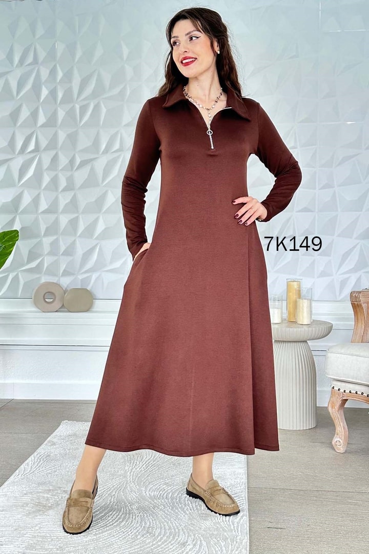 Polo Yaka Modal Elbise