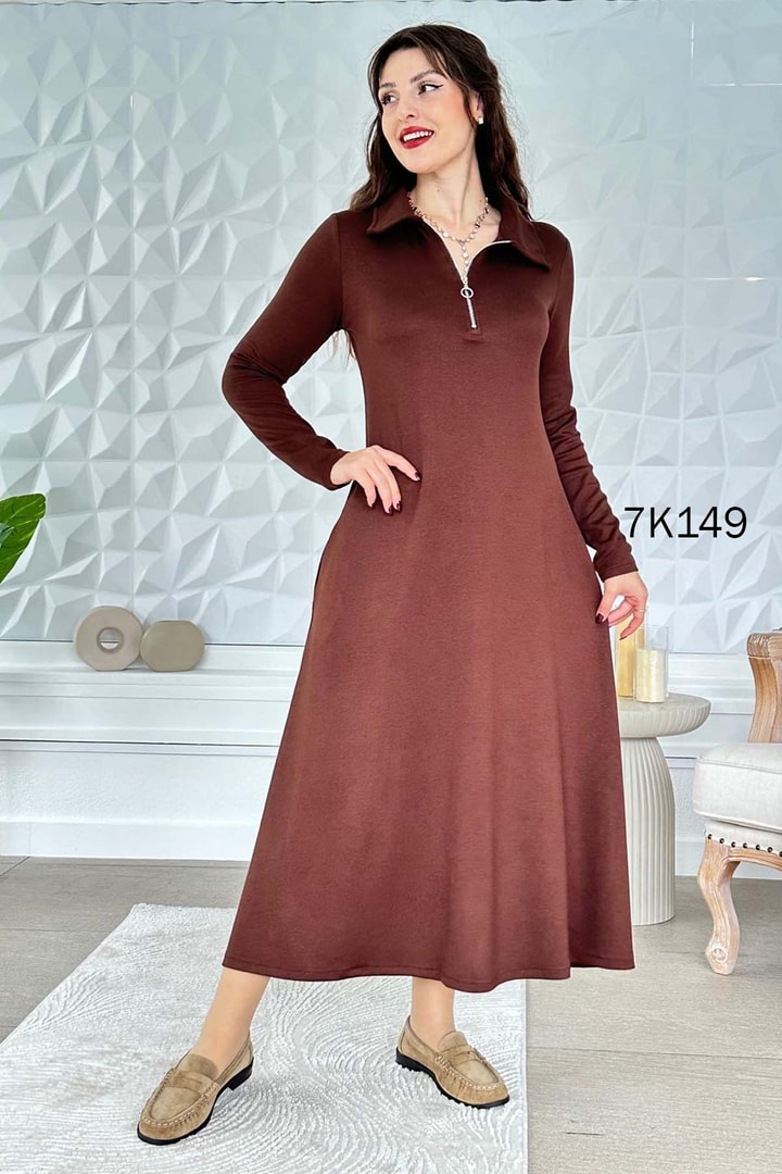 Polo Yaka Modal Elbise