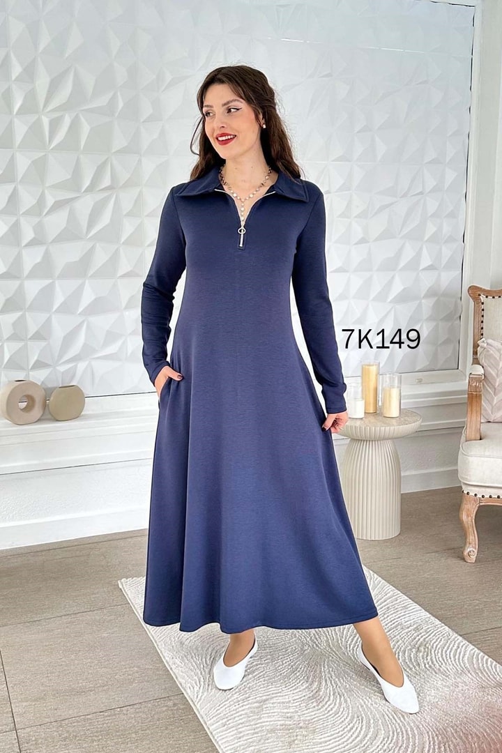 Polo Yaka Modal Elbise