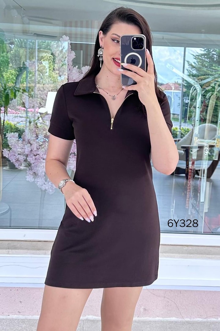 Polo Yaka Modal Kumaş Elbise