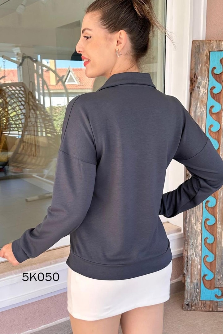 Polo Yaka Modal Kumaş Sweat
