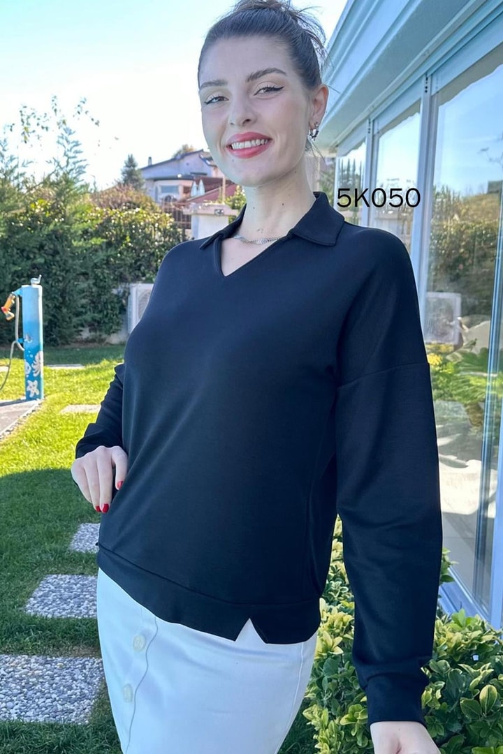 Polo Yaka Modal Kumaş Sweat