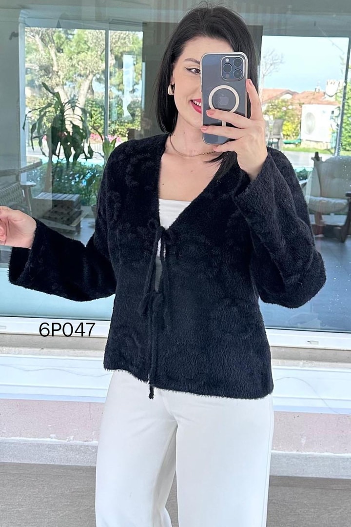 Prive Seri Bağlamalı Sakallı Triko Hırka