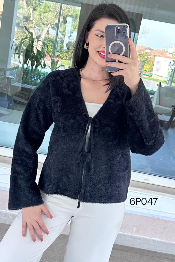 Prive Seri Bağlamalı Sakallı Triko Hırka
