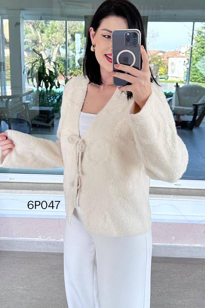 Prive Seri Bağlamalı Sakallı Triko Hırka