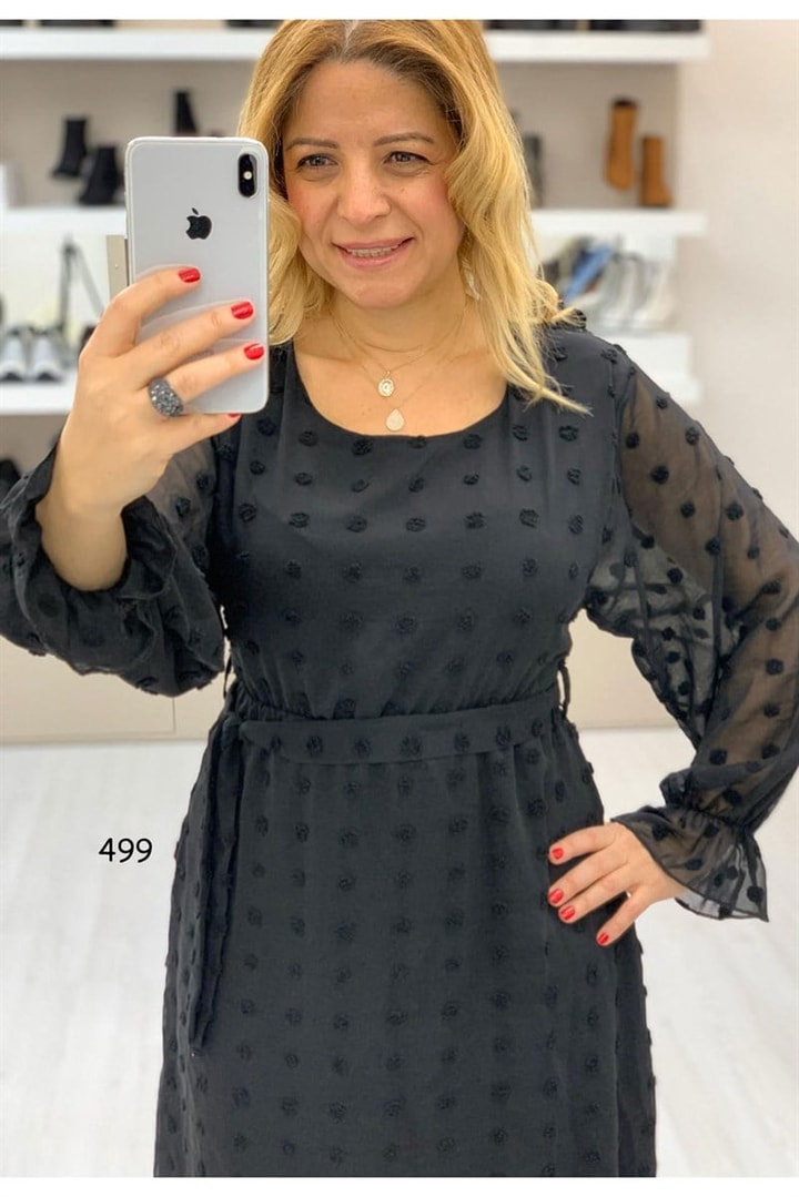 Puantiyeli Elbise